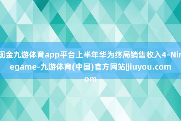 现金九游体育app平台上半年华为终局销售收入4-Ninegame-九游体育(中国)官方网站|jiuyou.com