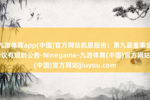 九游体育app(中国)官方网站凯恩股份：第九届董事会第二十三次会议有规划公告-Ninegame-九游体育(中国)官方网站|jiuyou.com